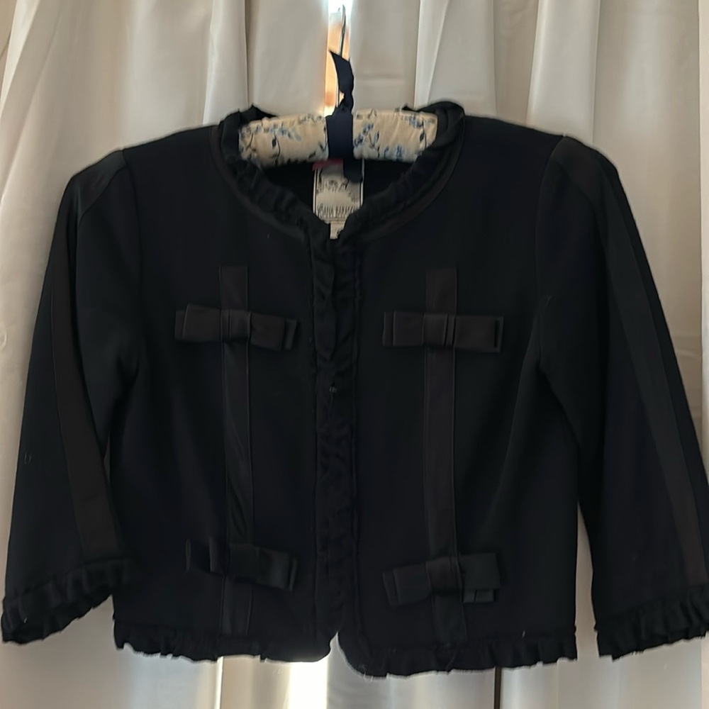 Moana Baraschi cropped zip bows jacket